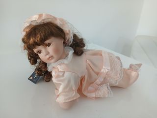 Bambola Ceramica Porcellana 35cm Vintage