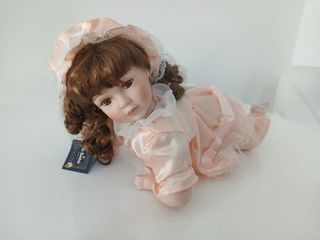 Bambola Ceramica Porcellana 35cm Vintage