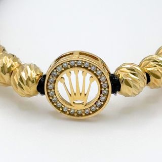 Pulsera Oro 18K, Corona y Bolas, 6.94gr, 18cm