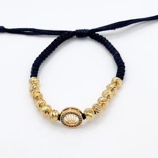 Pulsera Oro 18K, Corona y Bolas, 6.94gr, 18cm