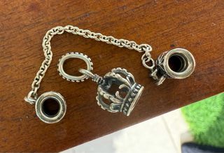 Pandora Charms Corona y Cadena Seguridad Original
