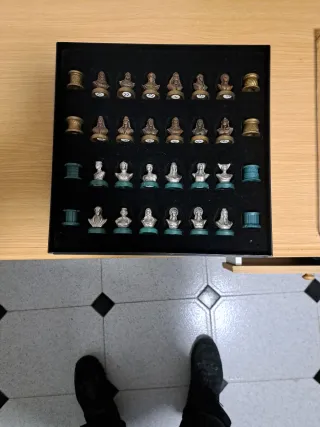 Juego de damas metal y plástico