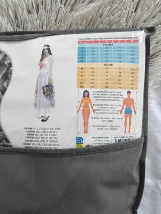 Vestido Novia Muerta Halloween Partilandia Talla S