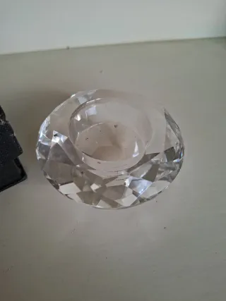 Portacandele Diamante Brandani Vetro Trasparente