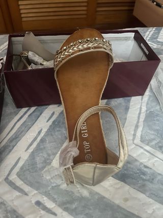 Sandalias TOP GIRL Talla 38 Doradas