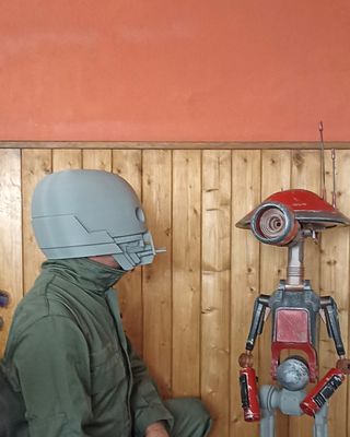 Máscara Droide K-2SO PLA 3D Kit Monta Pinta