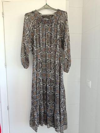 Vestido Mango Largo Estampado