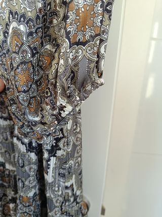 Vestido Mango Largo Estampado