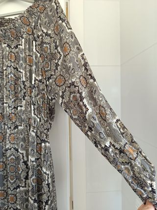 Vestido Mango Largo Estampado