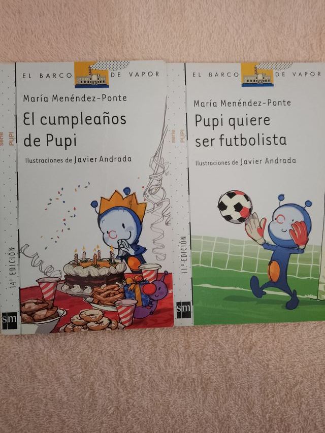 LOTE DE 8 LIBROS SERIE PUPI (blancos)