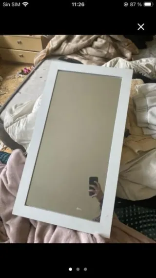 Espejo joyero blanco