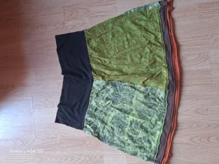 Falda hippie verde cintura elástica