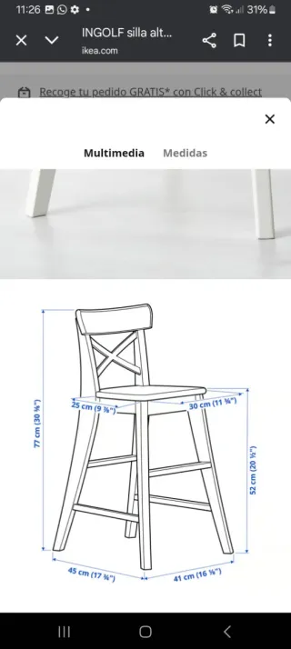 Silla alta Ingolf Ikea para niños