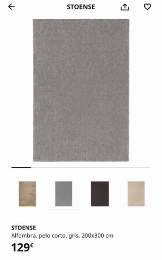 Alfombra Ikea Gris 200x300