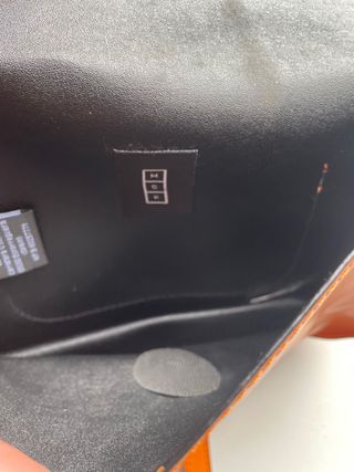 Bolso naranja de piel