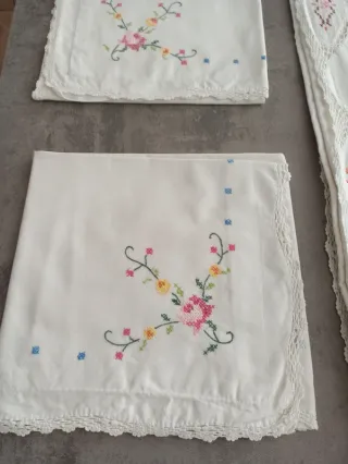 Lenzuolo matrimoniale + 2 federe punto croce