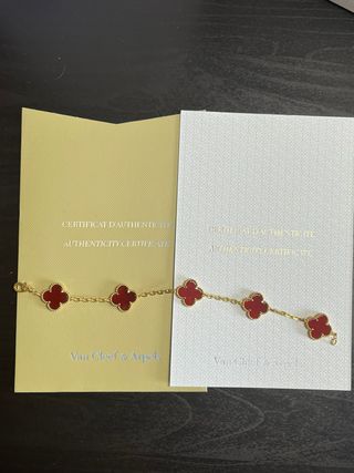 Pulsera Van Cleef & Arpels Oro y Rojo
