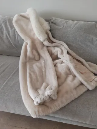 Abrigo de invierno beige talla única