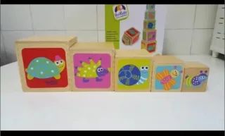 Cubos de madera Boikido con números