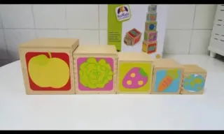 Cubos de madera Boikido con números