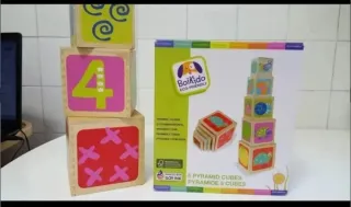 Cubos de madera Boikido con números