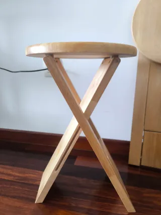 Taburete plegable madera maciza