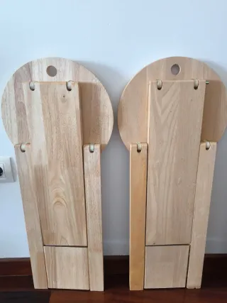 Taburete plegable madera maciza