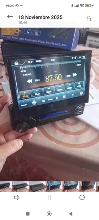 Radio Multimedia Coche Retráctil Carplay/Android
