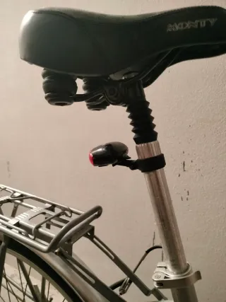 Bicicleta de paseo plateada