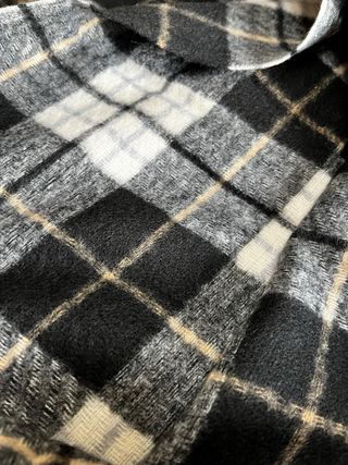 Sciarpa Tartan Bianco Nero