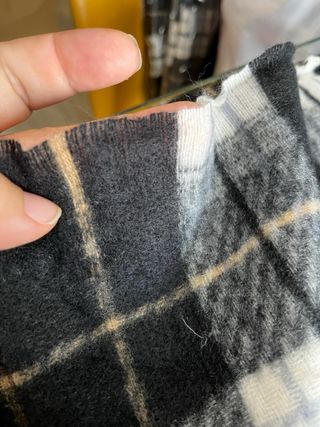 Sciarpa Tartan Bianco Nero