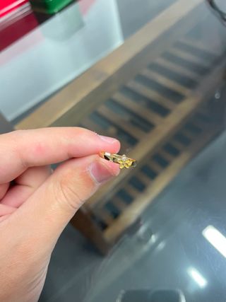 Anillo Oro 18K Flor Circonita