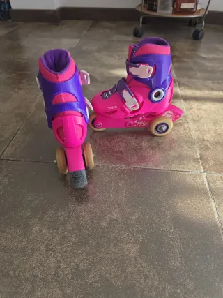 Patines Oxelo rosas y morados