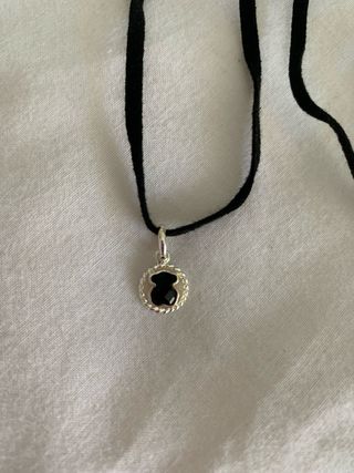 Colgante Tous Oso Negro Plata