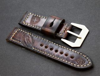 Cinturino artigianale in pelle per orologi Panerai, Omega