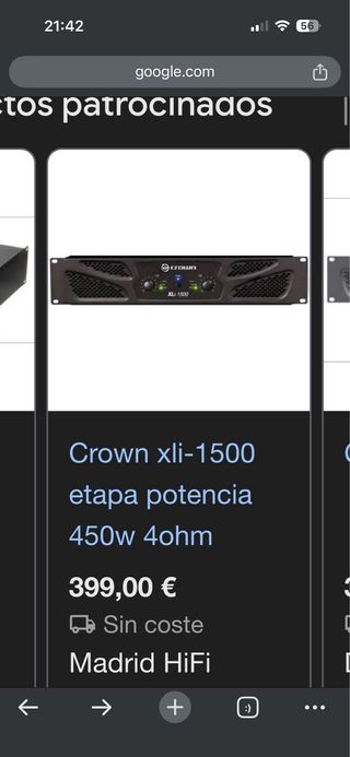 Etapa de Potencia Crown XLi 1500