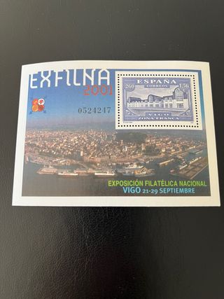 Hoja Bloque EXFILNA 2001 Vigo