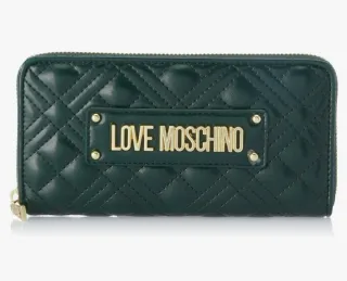 Billetera LOVE MOSCHINO verde acolchada