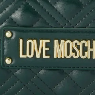 Billetera LOVE MOSCHINO verde acolchada