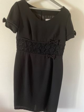 Vestido Paco Guzmán Negro Guipur