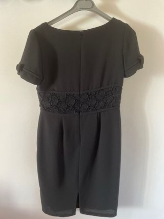 Vestido Paco Guzmán Negro Guipur