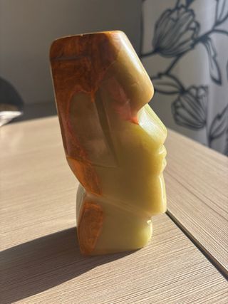 Moai de Ónix Verde Tallado