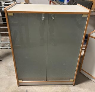 Armario Vitrina Oficina Madera y Cristal