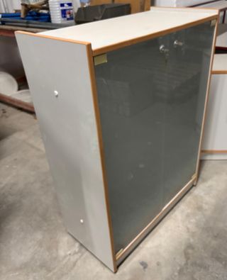 Armario Vitrina Oficina Madera y Cristal