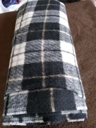 Sciarpa tartan bianco e nero
