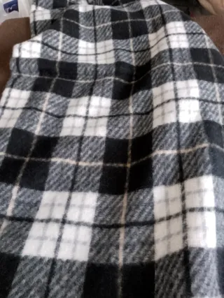 Sciarpa tartan bianco e nero