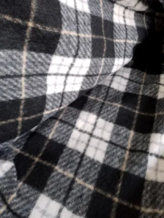 Sciarpa tartan bianco e nero