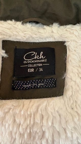 Chaquetón verde militar con forro sherpa