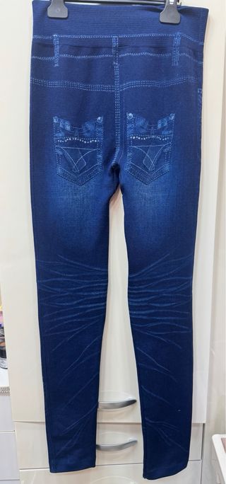Leggings fantasia jeans e tinta unita