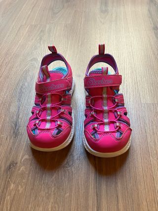 Sandalias Skechers Niña Rosa y Morado